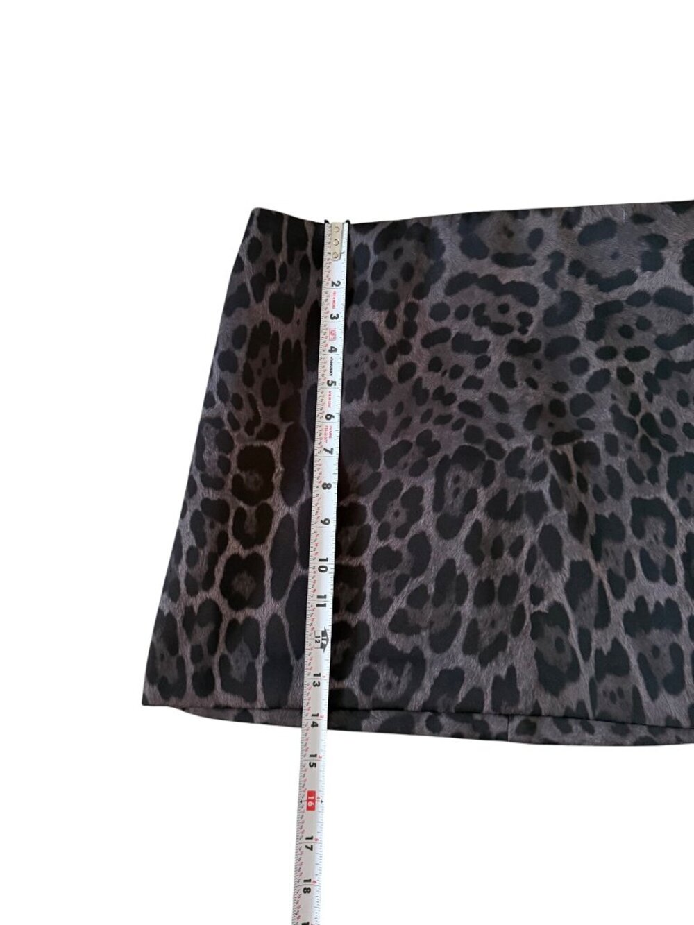 H&M Gray Leopard  Animal Print Mini Skirt Size 2 - Picture 7 of 8